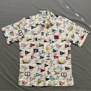AFTCO Men's Nautical Graphic Button Down Shirt